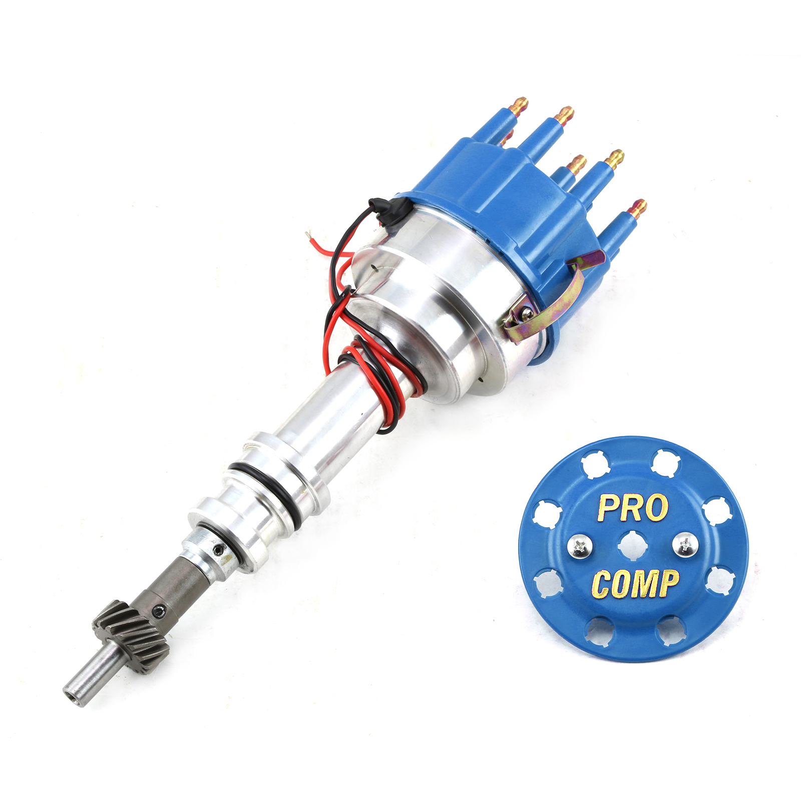 Ford 351W Windsor 8020 Series Pro Billet Ready to Run Distributor [Blue]